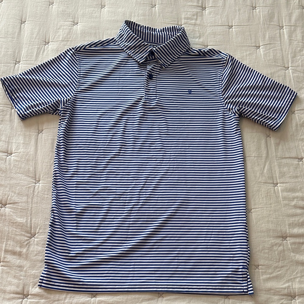 💕 2 for $15 - Boy’s Izod Blue and White Striped Polo Shirt
